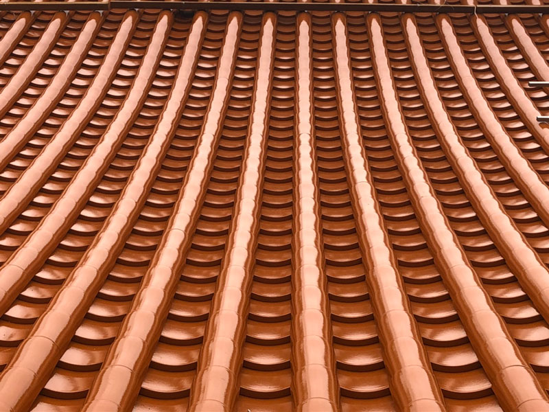 黃色 本葺瓦 - 式建築屋頂設計