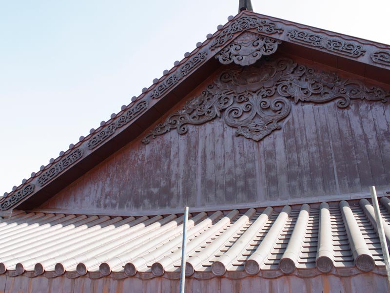 台南案場本葺瓦工程 - 廟瓦施作細節