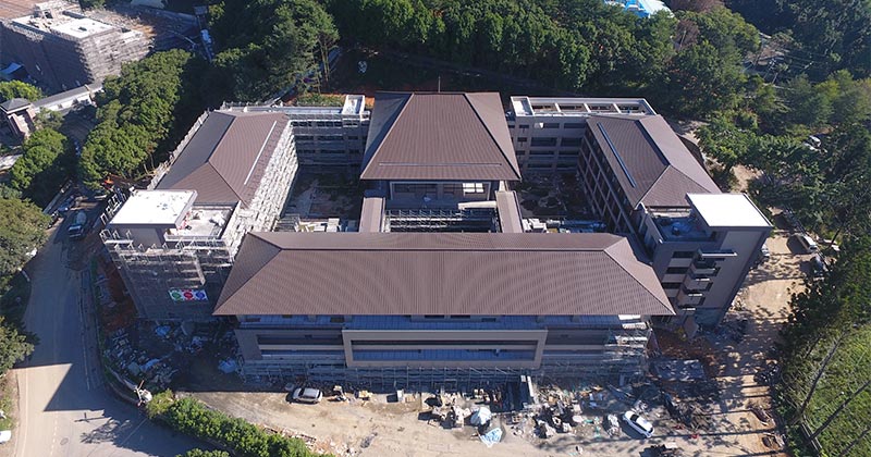 中台禪寺直立鎖邊鈦鋅屋頂施工實績